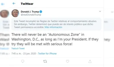 El trino que ocultó Twitter.