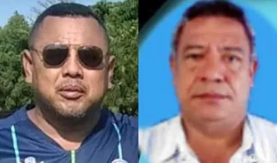 Luis González y Edinson Olmos, dos trabajadores de mantenimiento del Hospital Metropolitano de Barranquilla