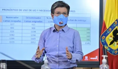 La Alcaldesa de Bogotá, Claudia López.