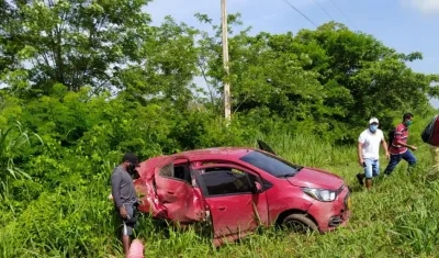 Así quedó el vehículo tras el accidente.