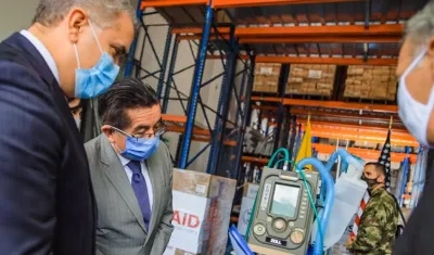 Uno de los ventiladores recibidos.