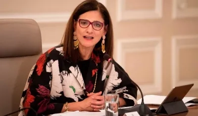 La Ministra de Transporte, Ángela María Orozco.