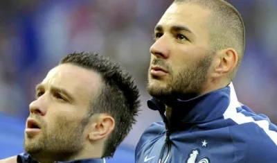 Matthieu Valbuena y Karim Benzema.