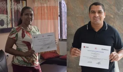 Catherine Mozo Candanoza y Víctor Pacheco se certificaron.