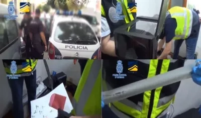 Momentos del allanamientos.
