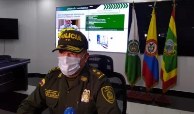 General Ricardo Alarcón, comandante de la Policía Metropolitana de Barranquilla.