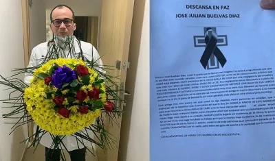 José Julián Buelvas, médico intensivista amenazado.