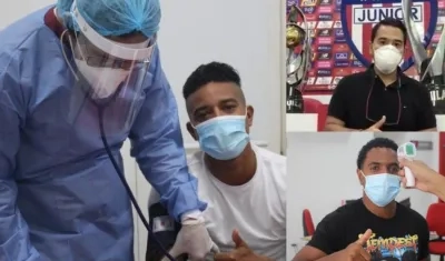 El cuerpo médico del Junior hizo valoraciones médicas.