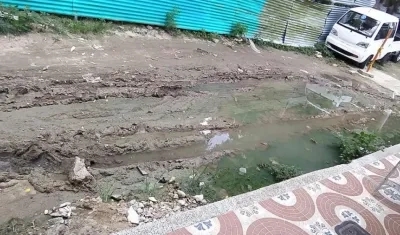 Acumulación de aguas residuales.