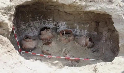 Piezas encontradas en el proyecto vial.