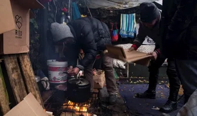 Cambuche de tres personas en Chile.