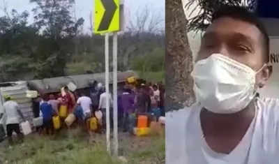 Manuel Cataño, conductor del camión cisterna.