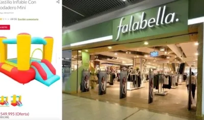 El Castillo Inflable que vende Falabella.