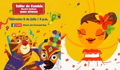 Taller de cumbia este miércoles por Facebook Live.