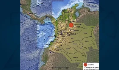 Epicentro del sismo.