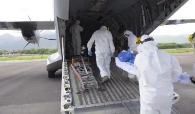 Pacientes trasladados a Bogotá.