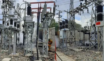 Equipos afectados en la subestación Valledupar.