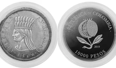 Esta es la moneda conmemorativa del Bicentenario.