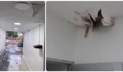 Los estragos de la lluvia en los centros de salud de Santa Marta.