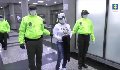 La exgobernadora Oneida Pinto, en el búnker de la Fiscalía.