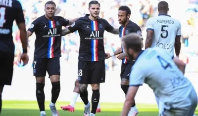 Kilyan Mbappé, Mauro Icardi y Neymar.