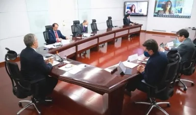 El Presidente en reunión virtual con Acopi.