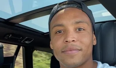 Luis Fernando Muriel, tras salir del hospital.