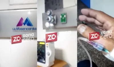 Imágenes del video grabado por el paciente.