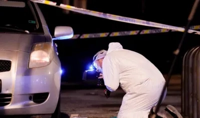 Policía en la escena del crimen en Noruega.