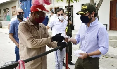 El Alcalde de Barranquilla, Jaime Pumarejo.