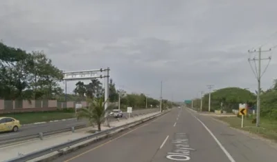 Vía al Mar, donde ocurrió el hecho.