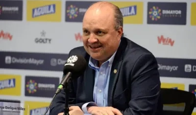 El presidente de la Dimayor, Jorge Enrique Vélez.