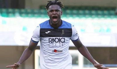 Celebración de Duván Zapata.