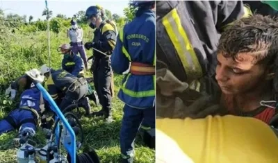 En la superficie le esperaban ansiosos sus familiares, vecinos y curiosos.