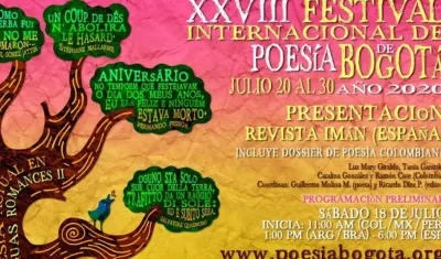 Festival Internacional de Poesía de Bogotá llega a su versión número 28.