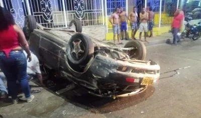 El vehículo accidentado.