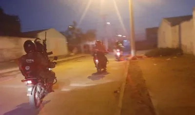 Patrullajes nocturnos en Sabanalarga.