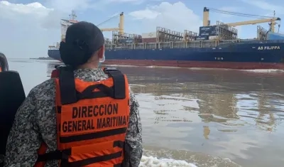 La Dimar verificando el ingreso del AS Filippa.