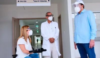 La Gobernadora Elsa Noguera y el Alcalde Rodolfo Ucrós.