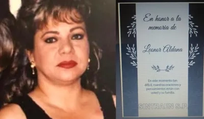 Leonor Aldana Bula (Q.E.P.D.).