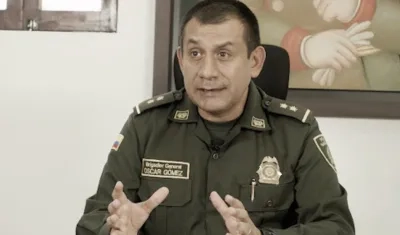 Brigadier general Óscar Antonio Gómez Heredia, comandante de la Policía de Bogotá.