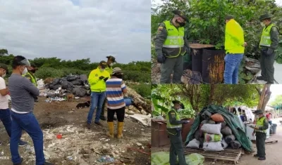 Panorama de lo hallado por la Policía en los alrededores de la Ciénaga de Mallorquín.