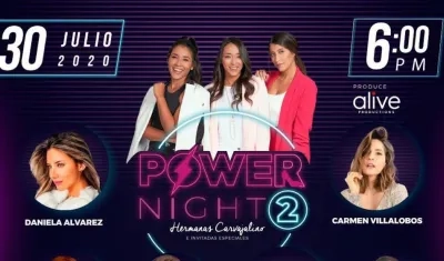 EL 30 de julio será el Power Night II de las Hermanas Carvajalino.