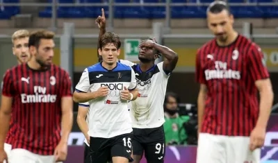 Celebración de Duván Zapata.