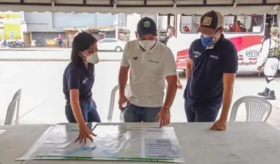 Instalación del cerco sanitario en el suroccidente de Barranquilla.
