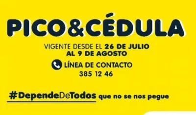 Pico y cédula extendido.