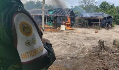 Lugar de la incautación de la droga.