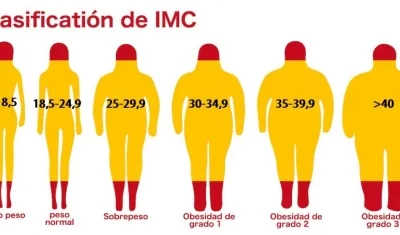 Esta es la clasificación del IMC.