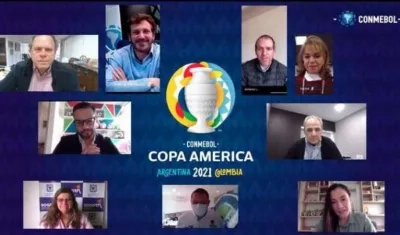 Imagen de la reunión virtual.