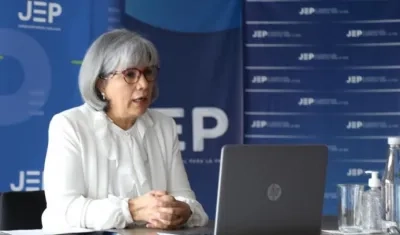 La presidenta de la JEP, Patricia Linares Prieto.